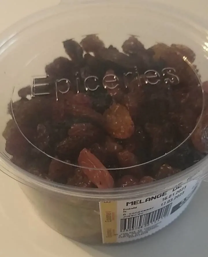 Mélange de raisins