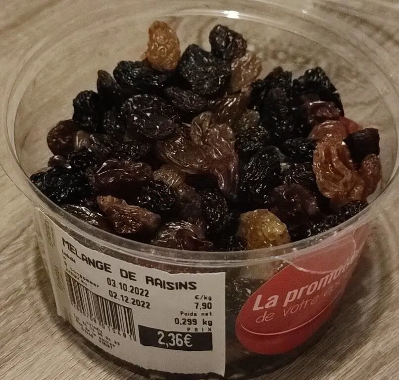 Mélange de raisins