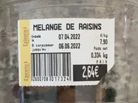 Mélange de raisins