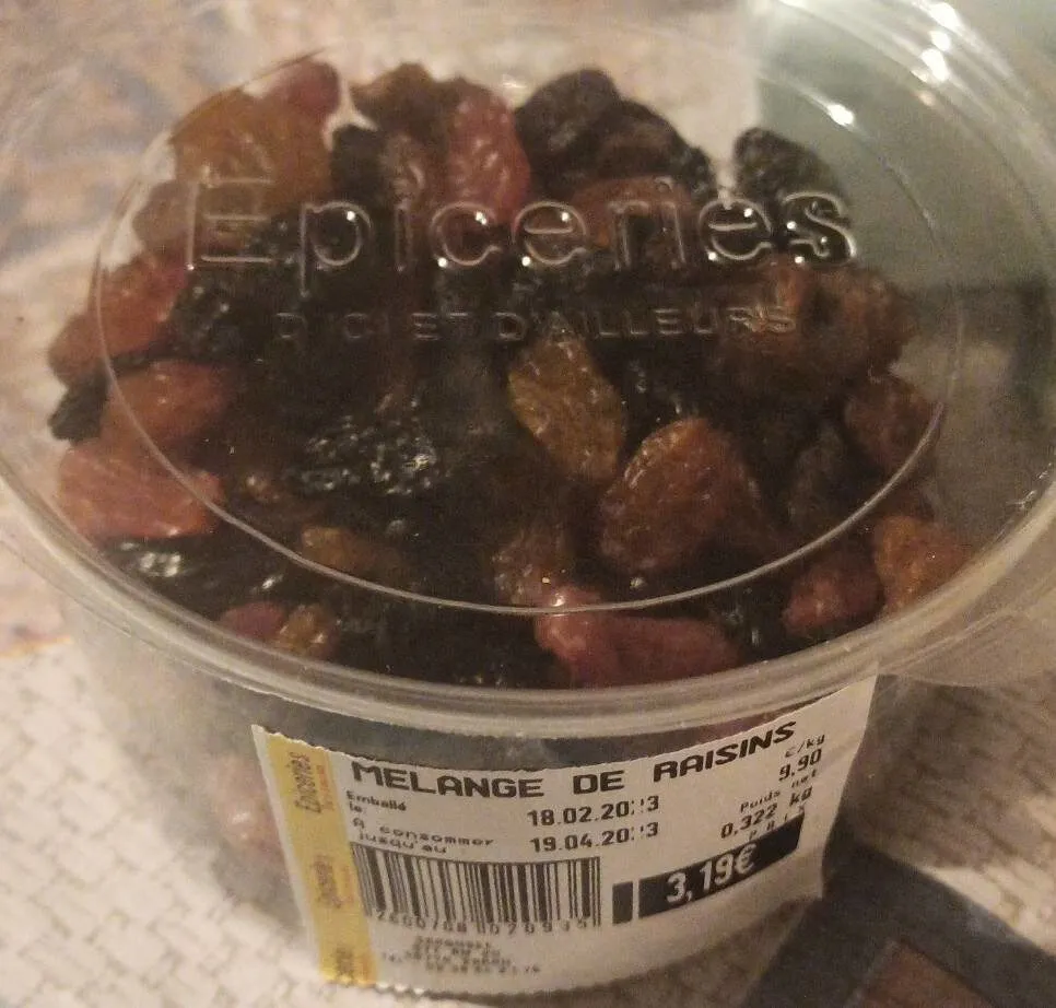 Melange de raisins