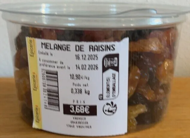 Melange de raisins