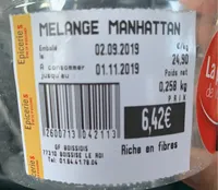 Melange fruits sec et fruit sec grillés