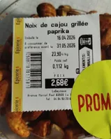 Noix de cajou grillée paprika
