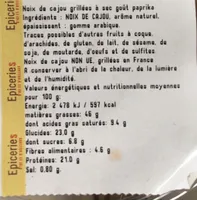 Noix de cajou grillée paprika