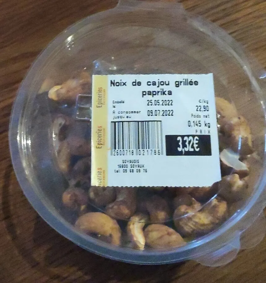 Noix de cajou grillé paprika