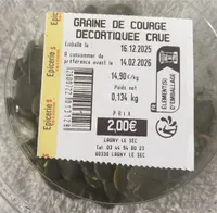 Graines de courge décortiquées crue