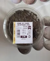 Graines de courge décortiquées crue