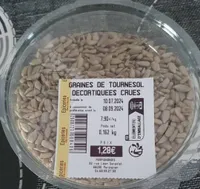 Graines de tournesol décortiquées crues
