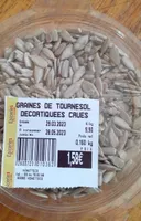 Graines de tournesol décortiquées crues