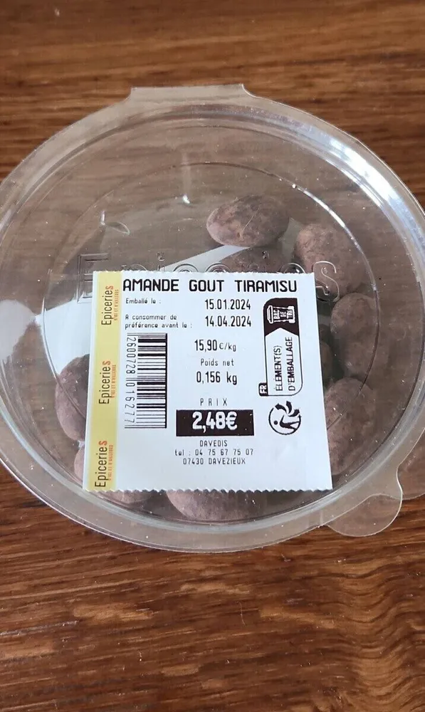 Amande goût tiramisu