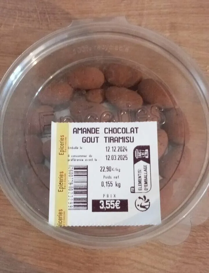 AMANDE CHOCOLAT GOUT TIRAMISU