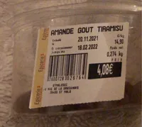 Amande gout tiramisu