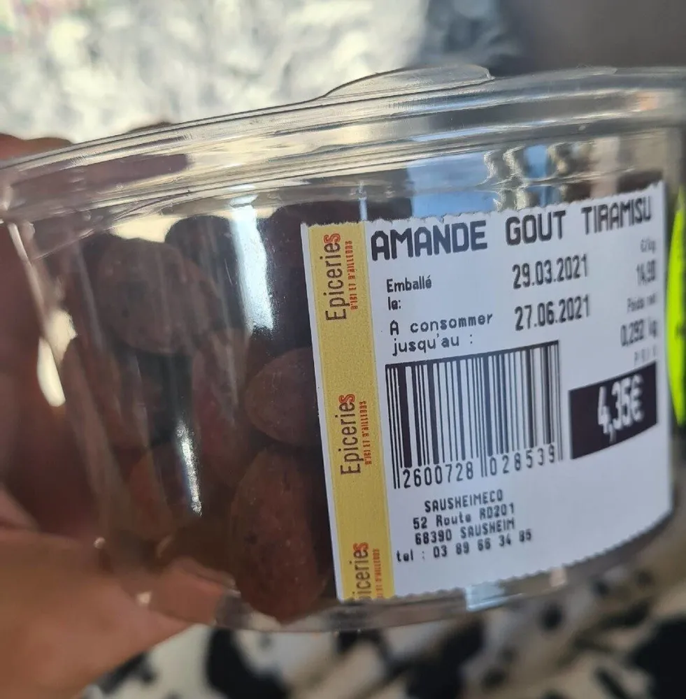 Amande goût Tiramisu