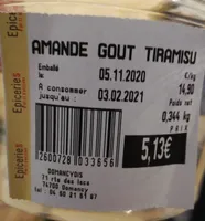 Amandes goût tiramisu