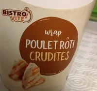 Wrap poulet rôti crudités