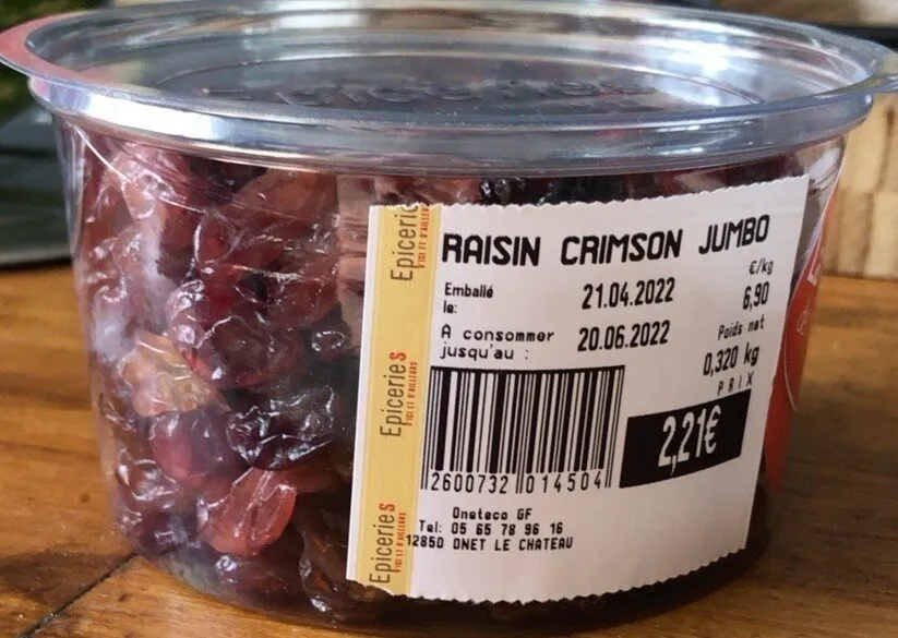 Raison crimson jumbo
