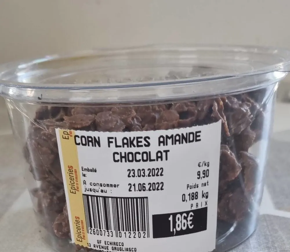 Corn faces amende chocolat