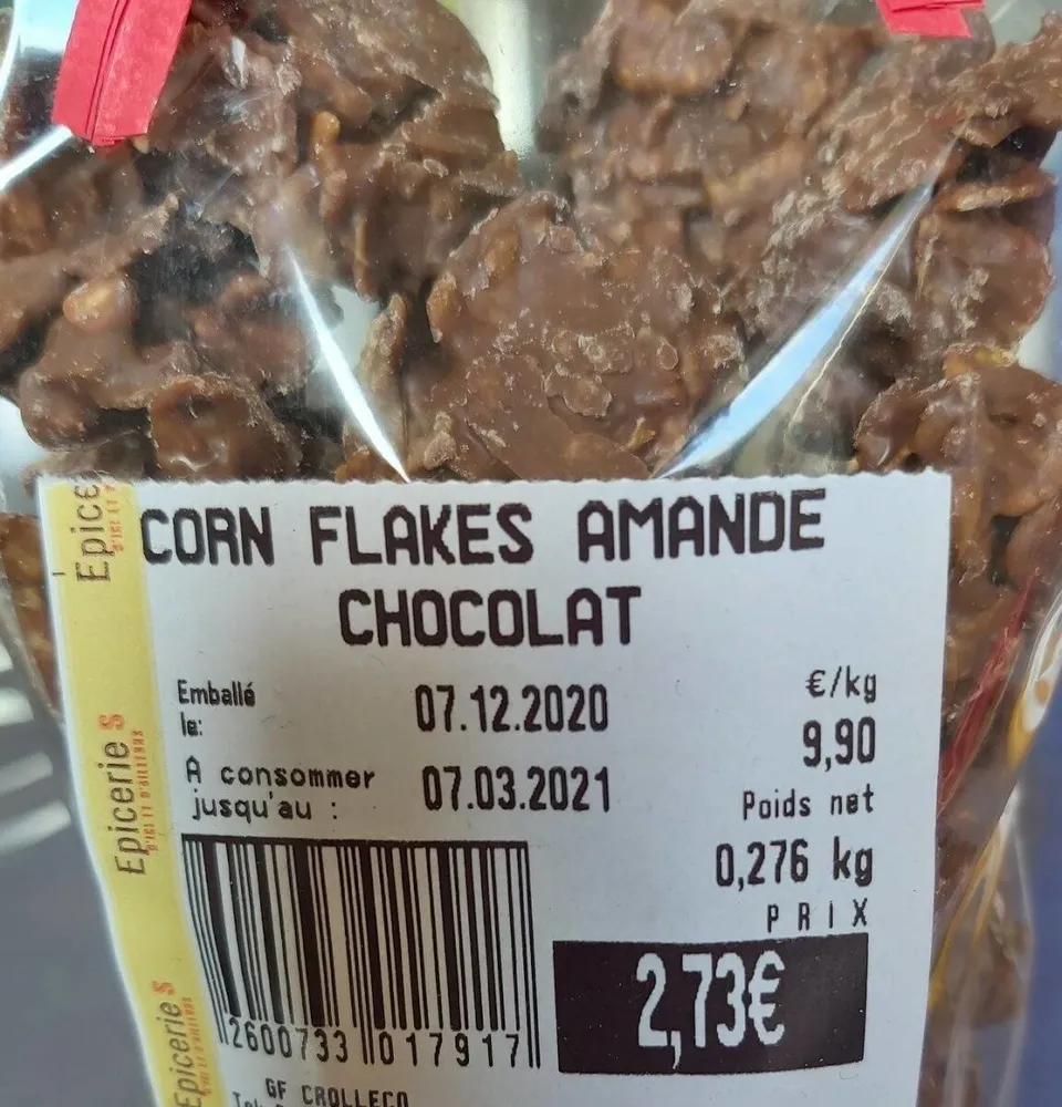 Corn flakes amande chocolat
