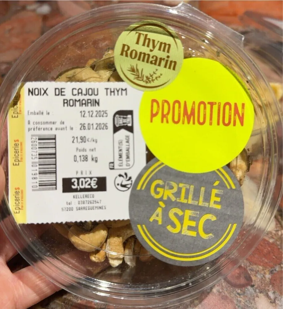 Noix de cajou thym romarin