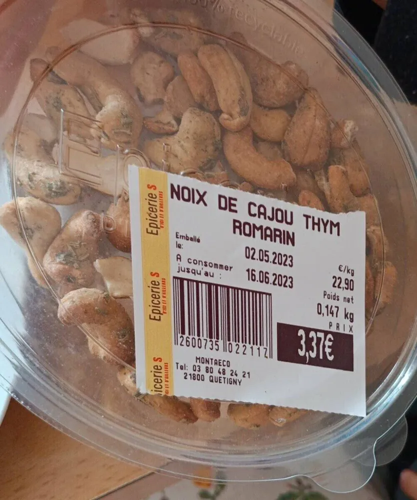 Noix de cajou thym romarin