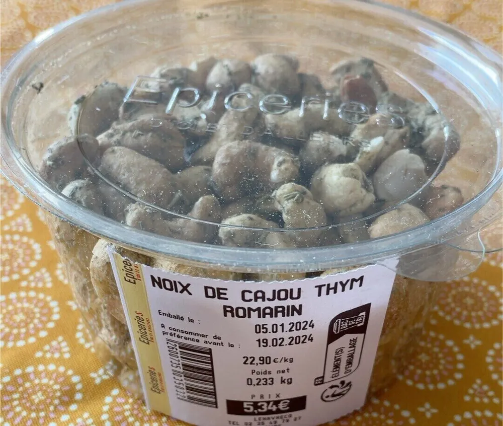 Noix de cajou thym romarin