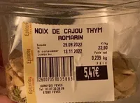 Noix de cajou thym romarin