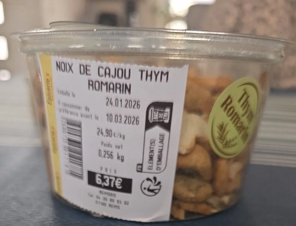 Noix de cajou thym romarin