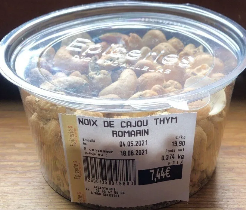 Noix de cajou thym romarin