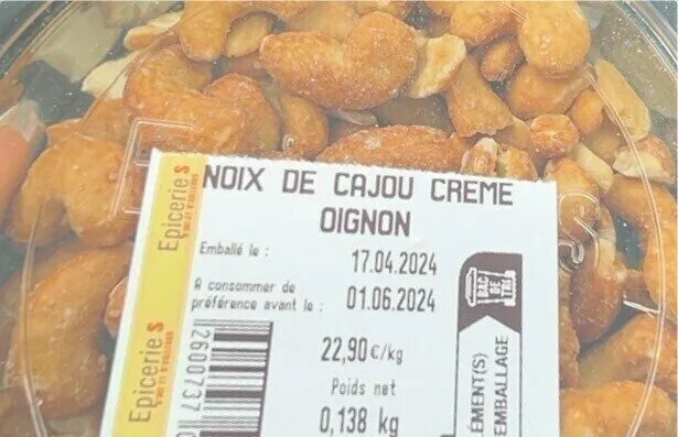Noix de cajou creme oignon