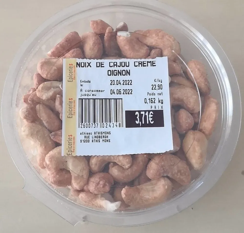 Noix de Cajou crème oignon
