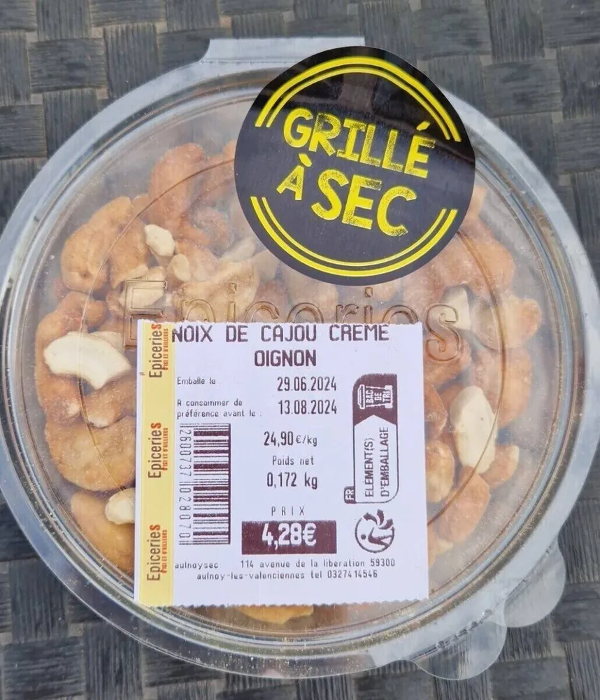 Noix de cajou crème oignon