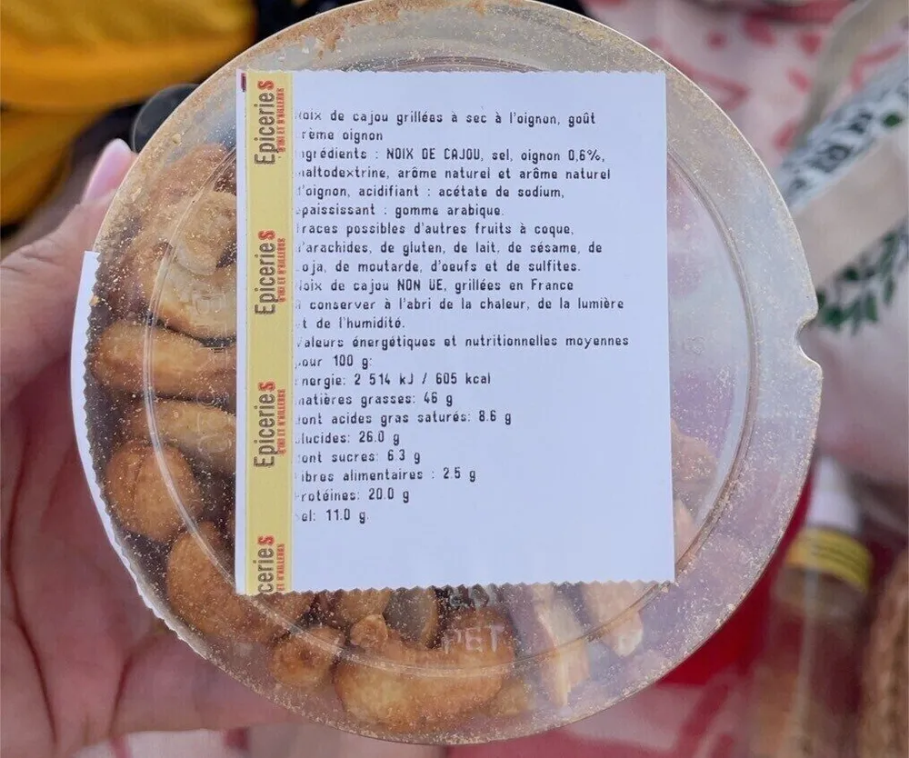 Noix de cajou creme/oignon