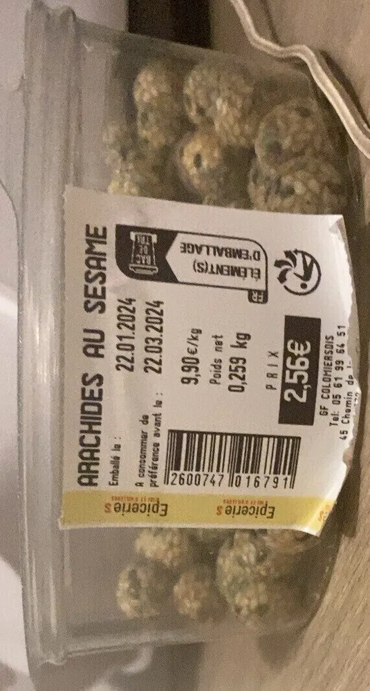 Arachides au sesame