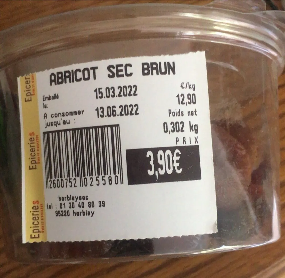 Abricot sec brun