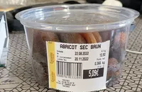 Brown dried apricot