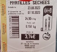 Myrtilles séchées