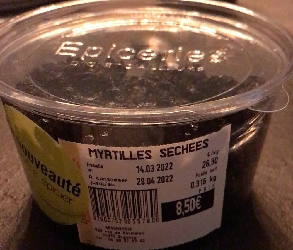 Myrtilles séchées