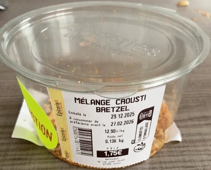 Melange crousti bretzel