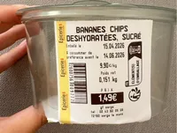 Chips de banane déshydratées
