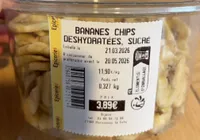 Bananez Chips Deshydrates Sucré