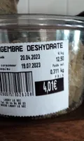 Gingembre déshydraté
