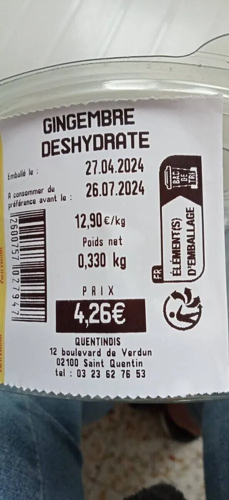 Gingembre deshydraté