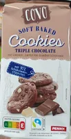 Soft baked cookies triple chocolate