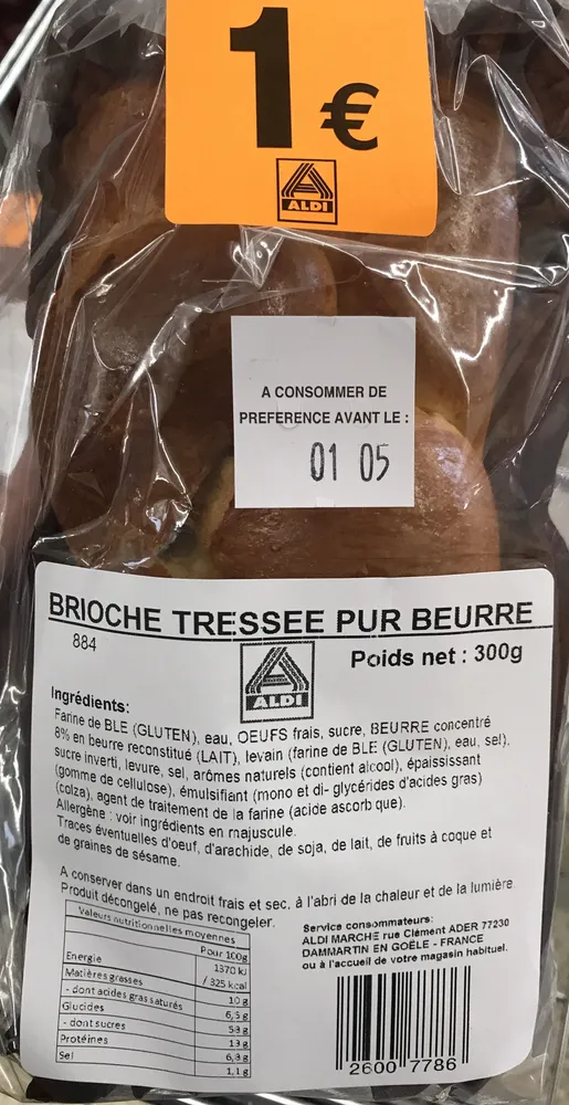 Brioche tressée pur beurre