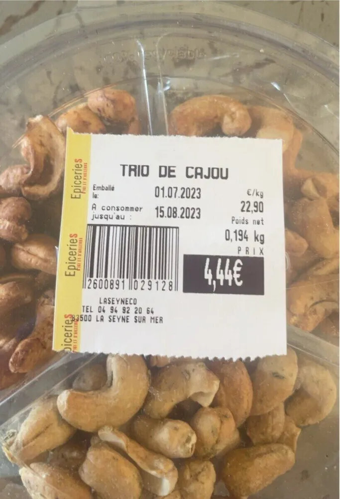 Trio de cajou