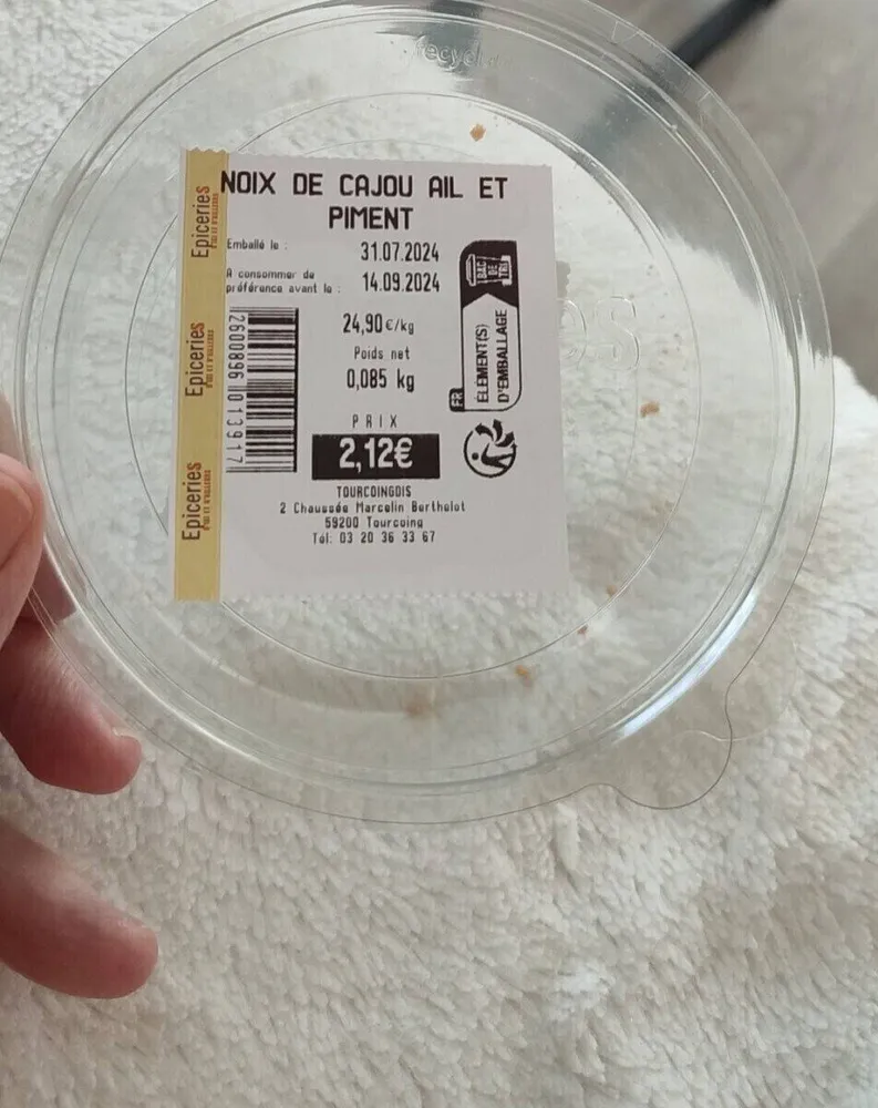 Noix cajou ail et piment