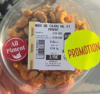 Noix de cajou ail et piment