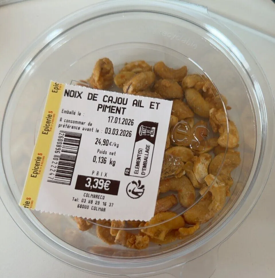 Noix de cajou ail et piment