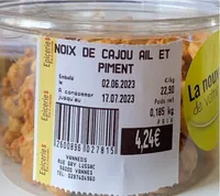 Noix de cajou ail et piment