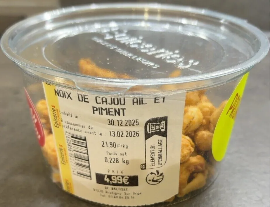 Noix de cajou ail et piment